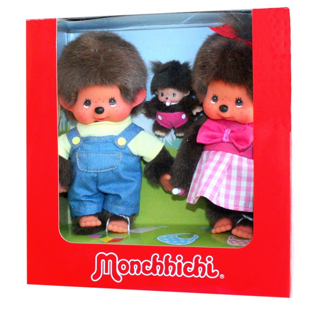 Monchhichi - Set Family - Dad, Mom and Baby Bebichhichi 20cm Doll | eBay