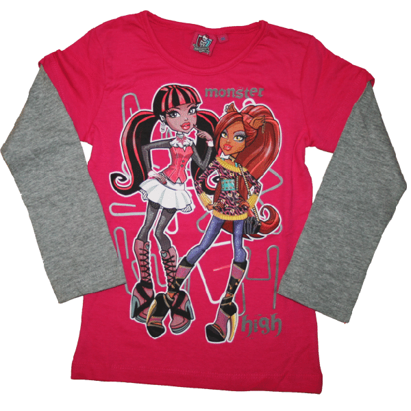 MONSTER HIGH   Langarm Shirt pink (Gr.110 bis 164)